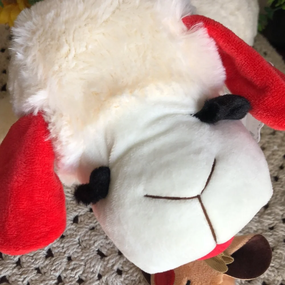 Plush Lamb Chop with Reindeer Paws Dog Toy